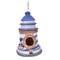 Santa's Workshop 8.5" Blue & White Lighthouse Bird House